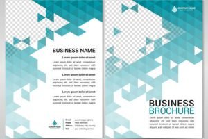 Front and back cover of business brochure